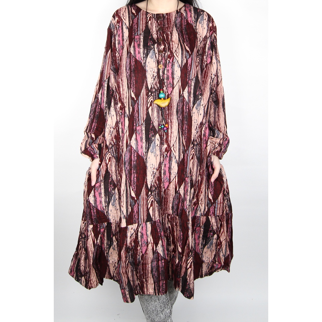 Maliju Tunik Jumbo Rempel Busui Katun - A3579