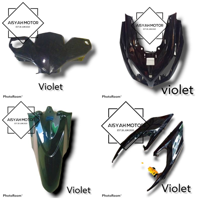 Bodi Halus Honda Vario CBS Techno Karbu Warna Hitam Violet