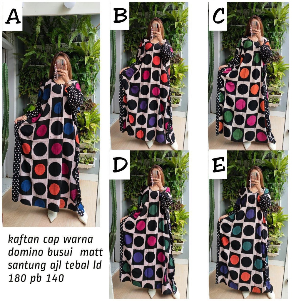 Kaftan - Kaftan Cap Warna Domino - Kaftan Terbaru - Kaftan Cap - Kaftan Batik - Kaftan Fashion - Kaf