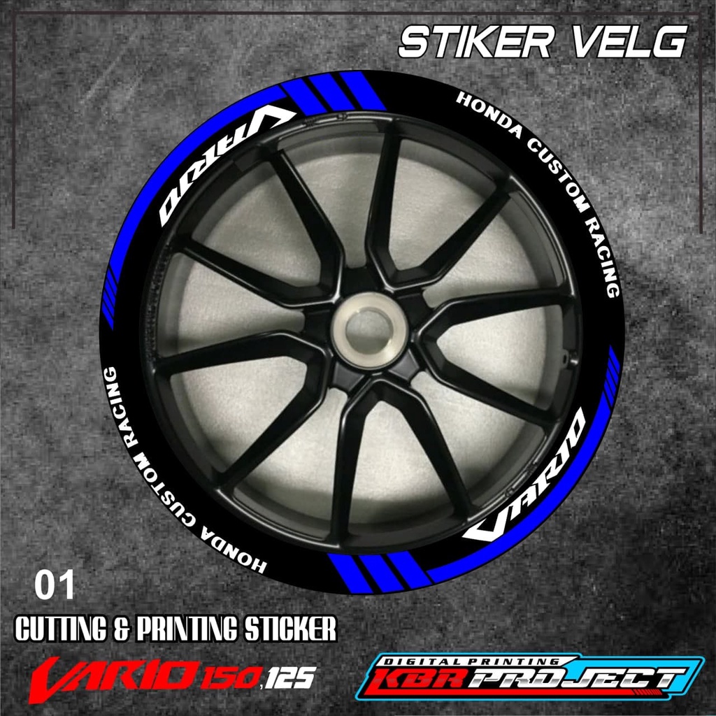 Stiker Velg VARIO 150 125 - Stikter Velg Variasi List Honda VARIO 150 125. 01 Design KBR PROJECT DIG