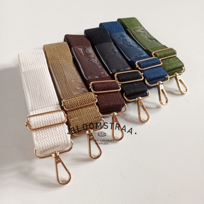 Bag Strap Cotton 38mm GOLD Tali Selempang Tas Bag Straps Besi EMAS