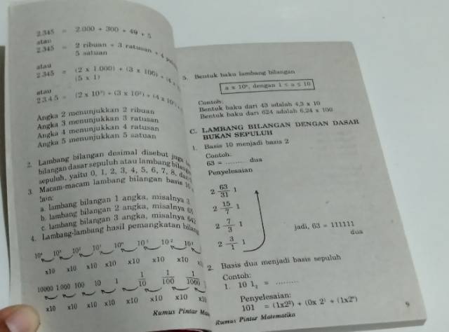 Buku Rumus-Rumus Matematika (Berhitung lengkap) Untuk SD