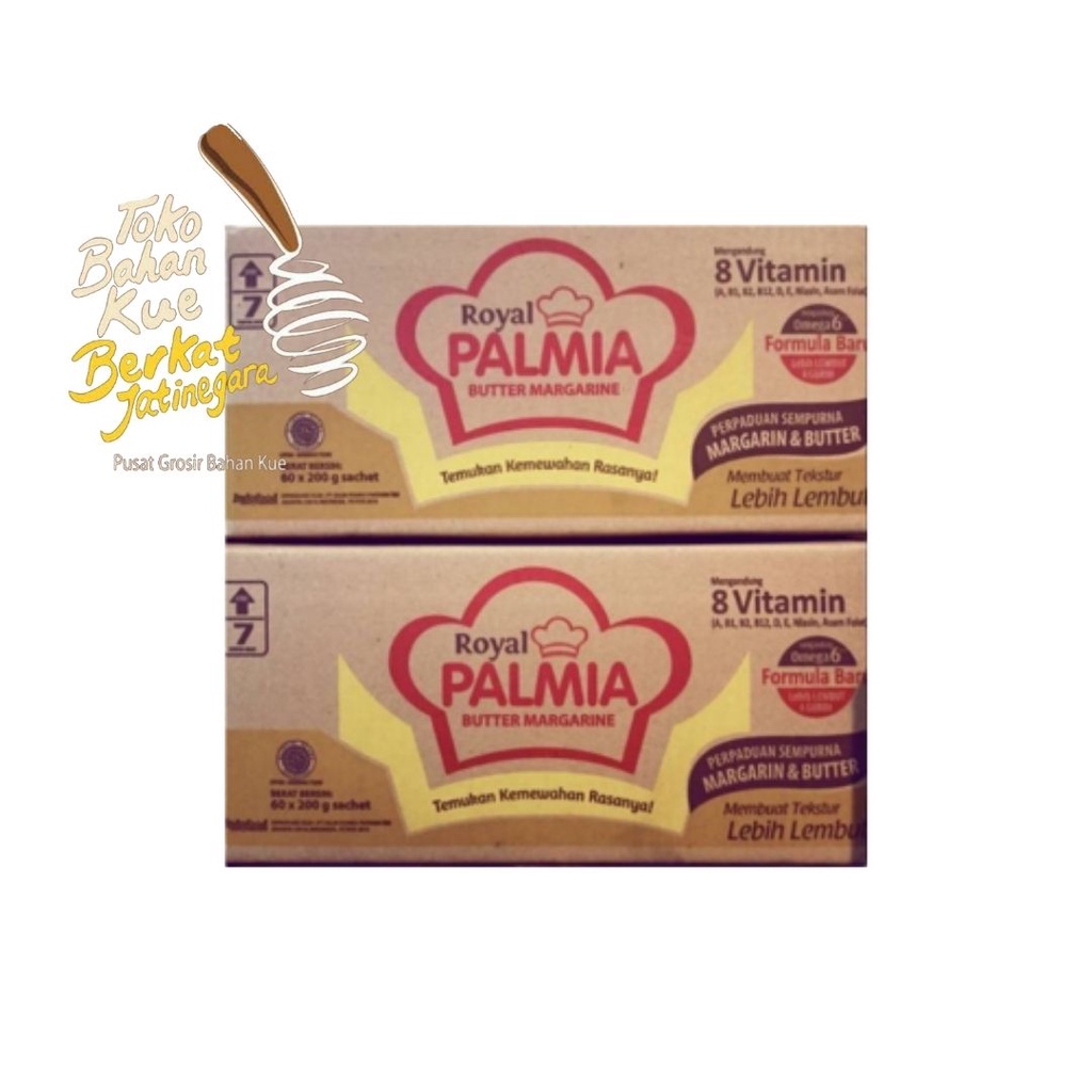 ROYAL PALMIA BUTTER MARGARINE SACHET 200 GRAM / BUTTER MARGARINE / CTN ( 60 PCS)