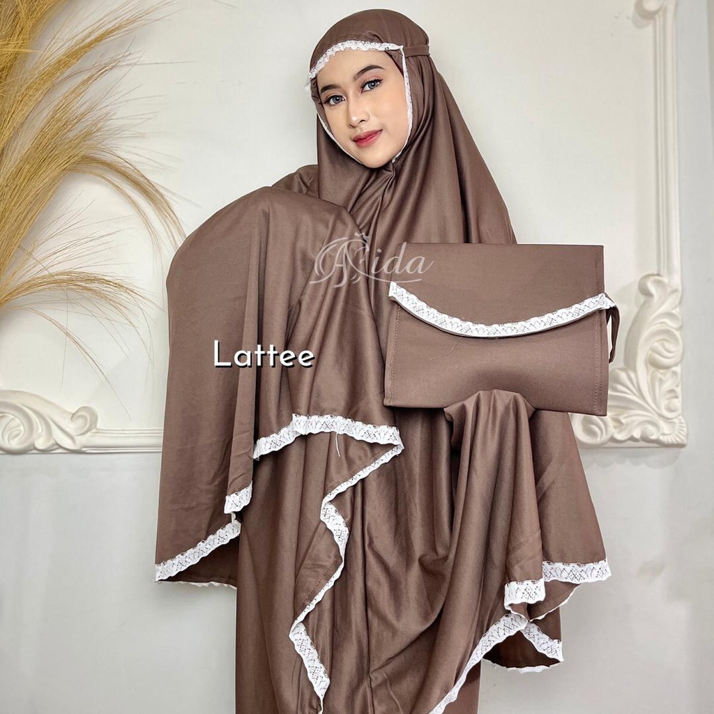 Mukena Amplop Premium Polos Renda Hijabbyaida