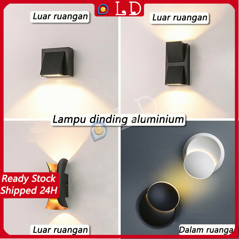 [COD] Lampu Dinding Modern Minimalis Lampu Pagar Lampu Teras Lampu Taman 220V Anti Air Warm White Lampu LED carport teras anti air minimalis garasi Dekorasi Rumah Waterproof Warm White LED outdoor waterproof wall lamp Garden Porch Light Lighting Aluminum