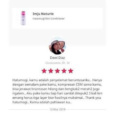 [ BPOM ] HATOMUGI Skin Conditioner | Toner  Original 500 ML | Mengurangi Beruntusan &amp; Melembabkan
