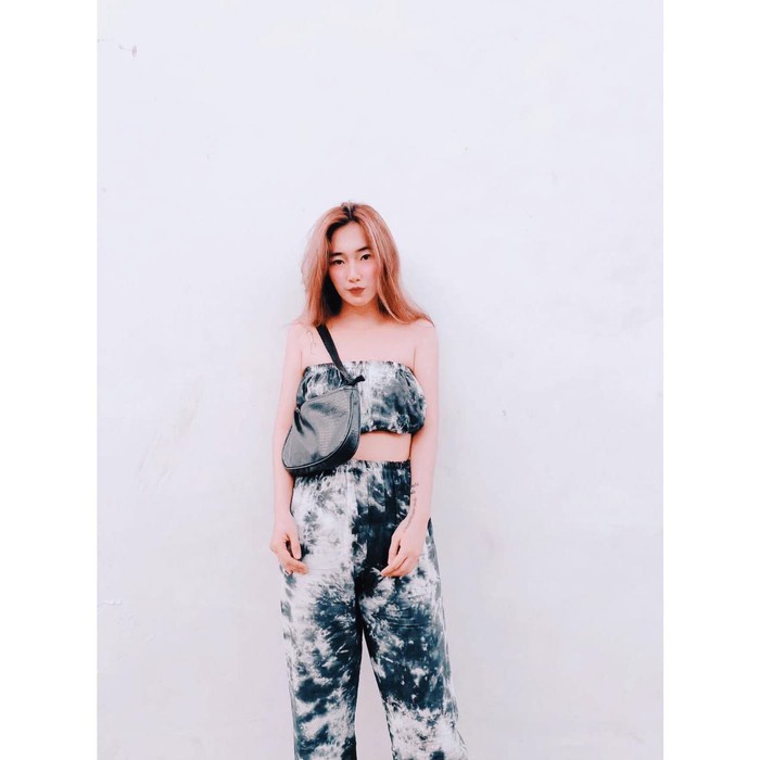 CS-Setelan Tie Dye Kemben + Kulot Panjang Korean I One Set Tiedye Bali Viral/SETELAN KEMBEN MURAH