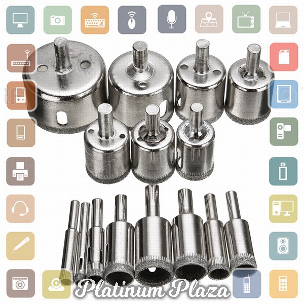 Taffware67200nd Coated Hole Saw Drill Bit 6mm-50mm 15 PCS - GJ0105 - Silver`21PTXZ-