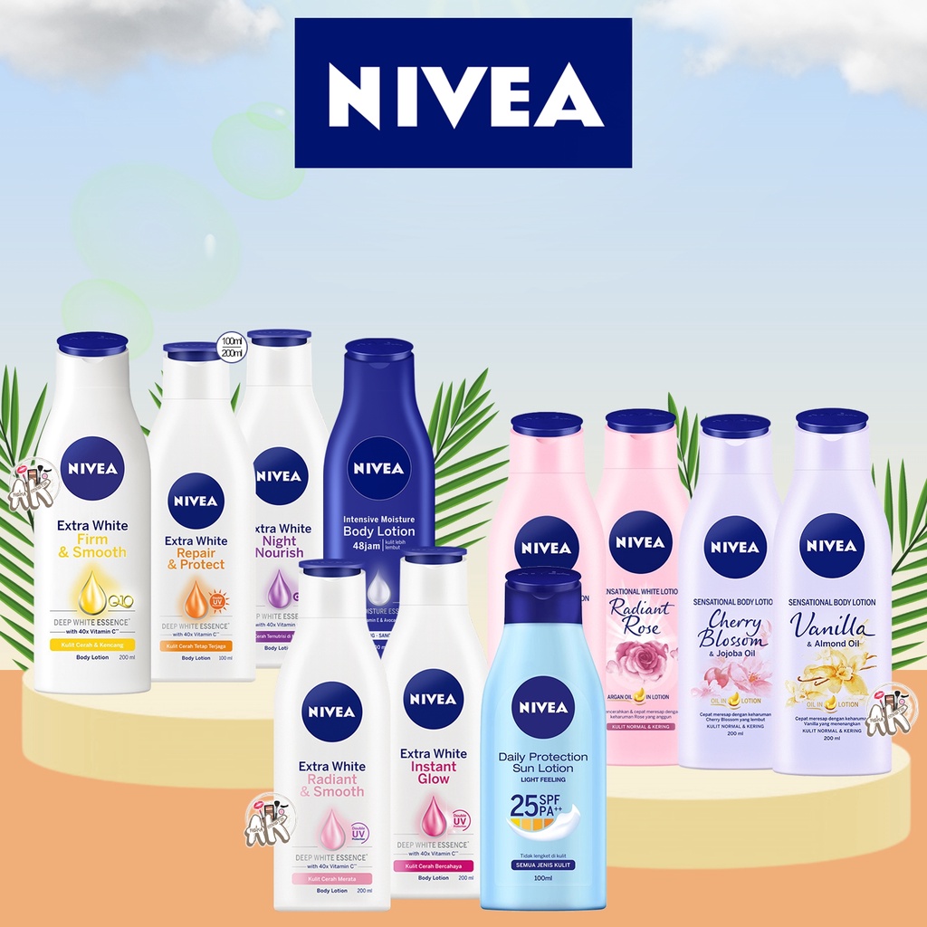 NIVEA Body Serum Extra White | Night | Care Protect | Radiant | Glow 70ml | Instant Glow | Sun Lotion Spf 33|180ml / 200ml | Extra Bright 10 Super Skin  (✔️BPOM)