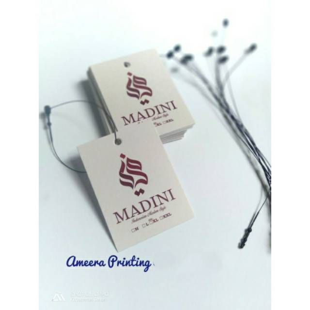 

(2000pcs) Hangtag Custom Label Jilbab Kerudung Pakaian