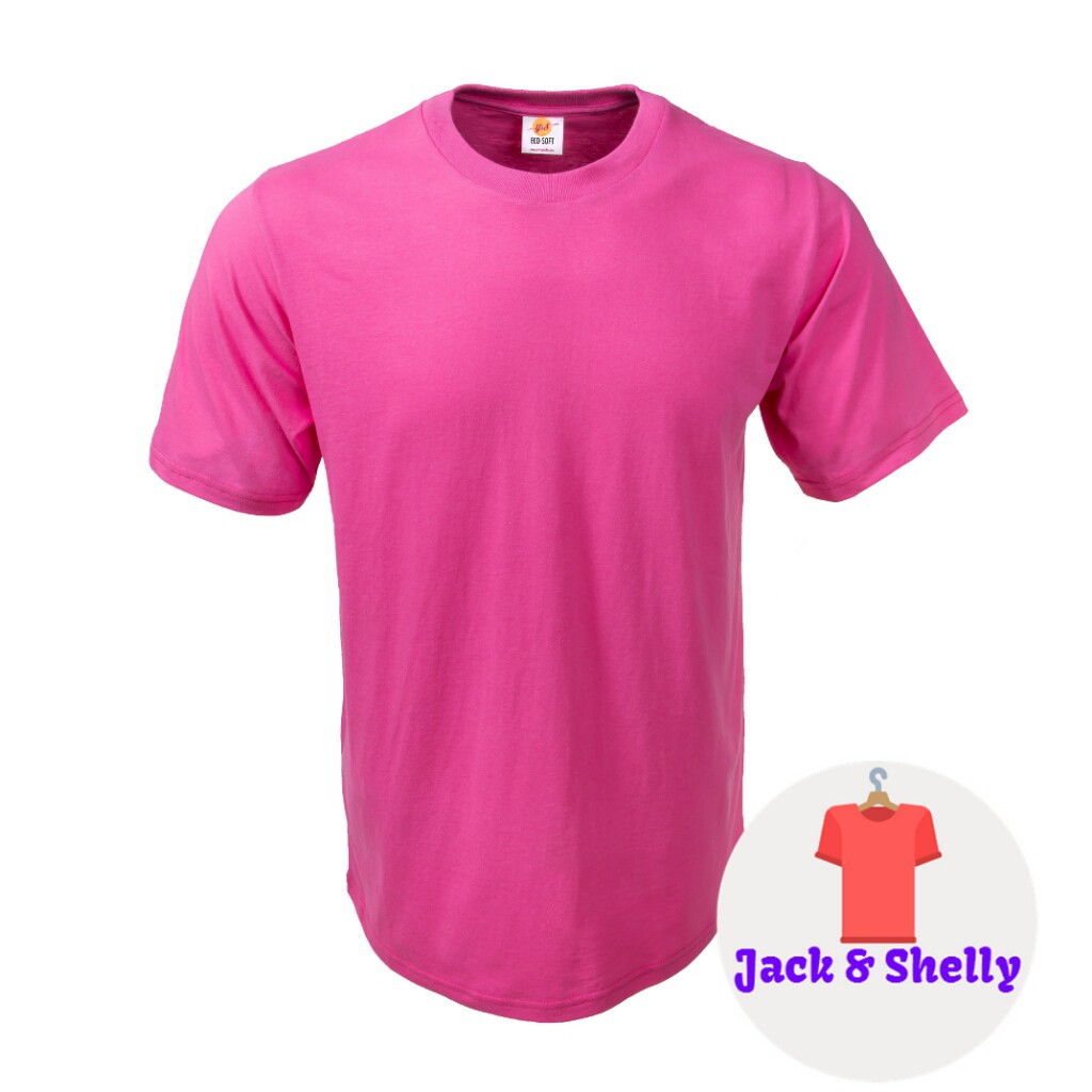 Kaos Polos Unisex - Kaos Katun - Premium T-shirt - Pink Tua (Fuschia)