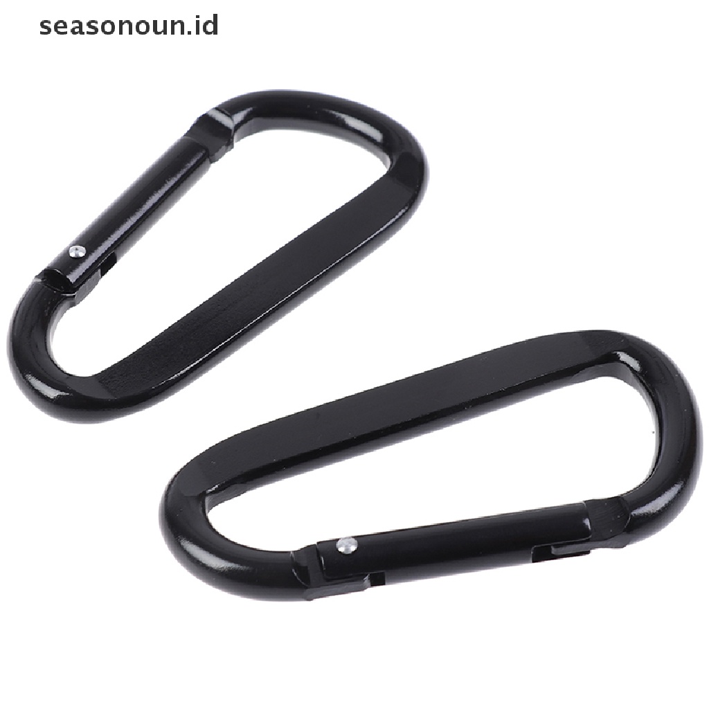 (seasonoun) 5pcs Klip Carabiner Bentuk D Kuat