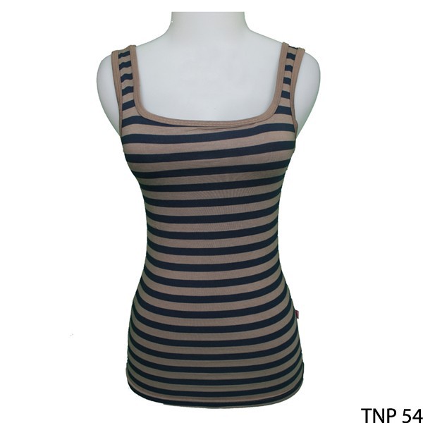 Tank Top Dress Spandek Hitam-Krem – TNP 54