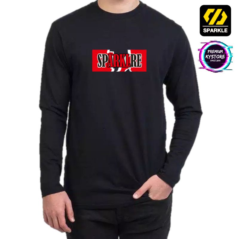 Cuci gudang Kaos distro sparkle lengan panjang combad 30s - kystore