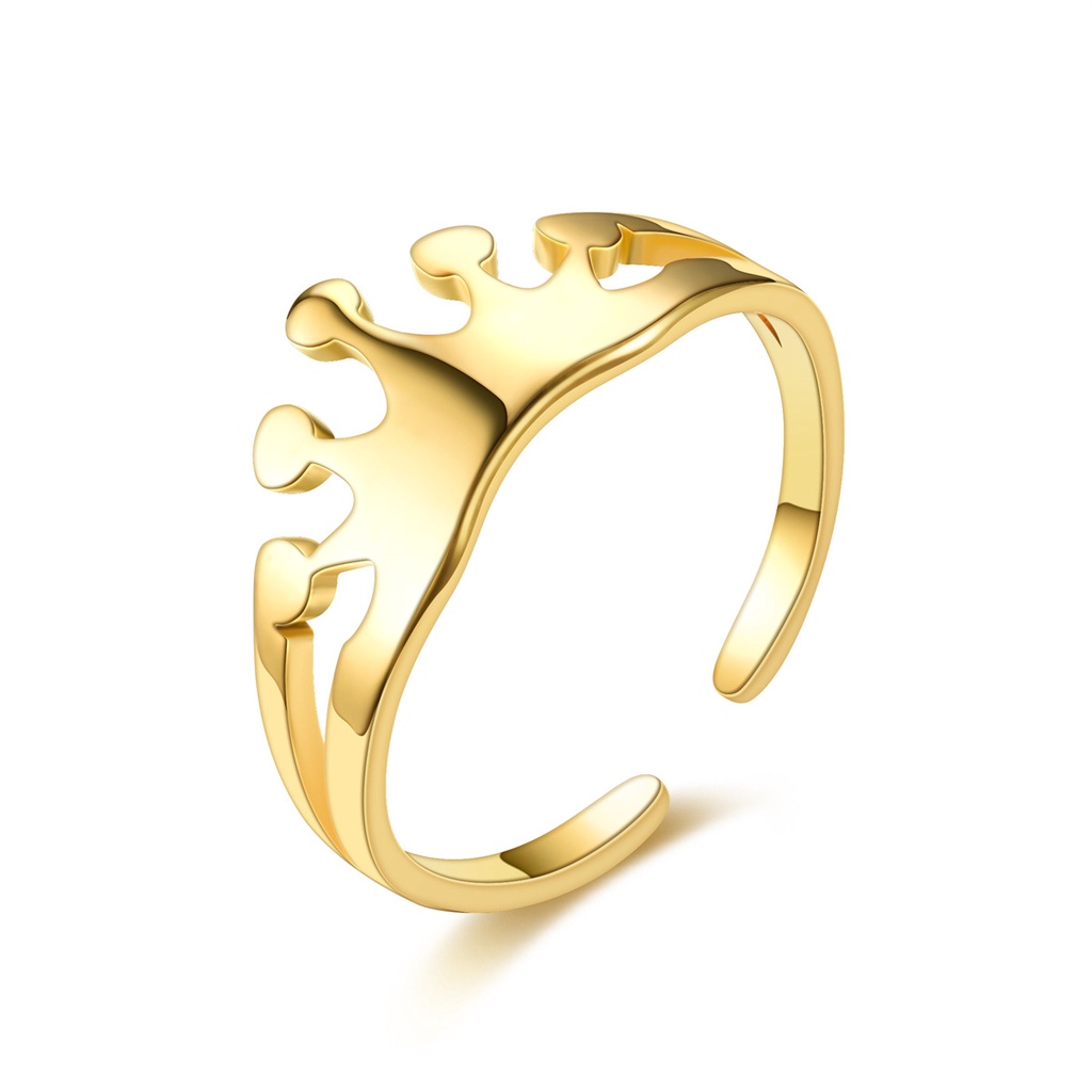 CINCIN WANITA DEWASA PERMATA SATU CK TITANIUM GOLD ANTI LUNTUR ANTI KARAT