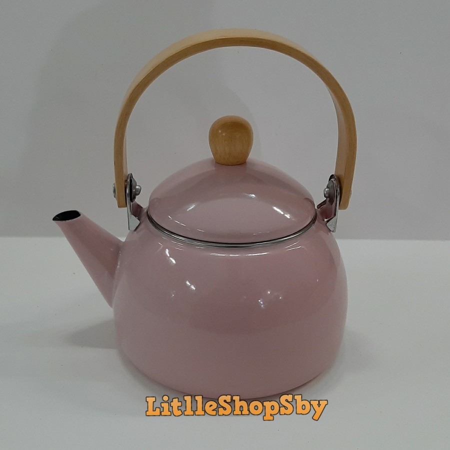Cerek / Ceret / Teko Enamel 10R Pink Merah muda