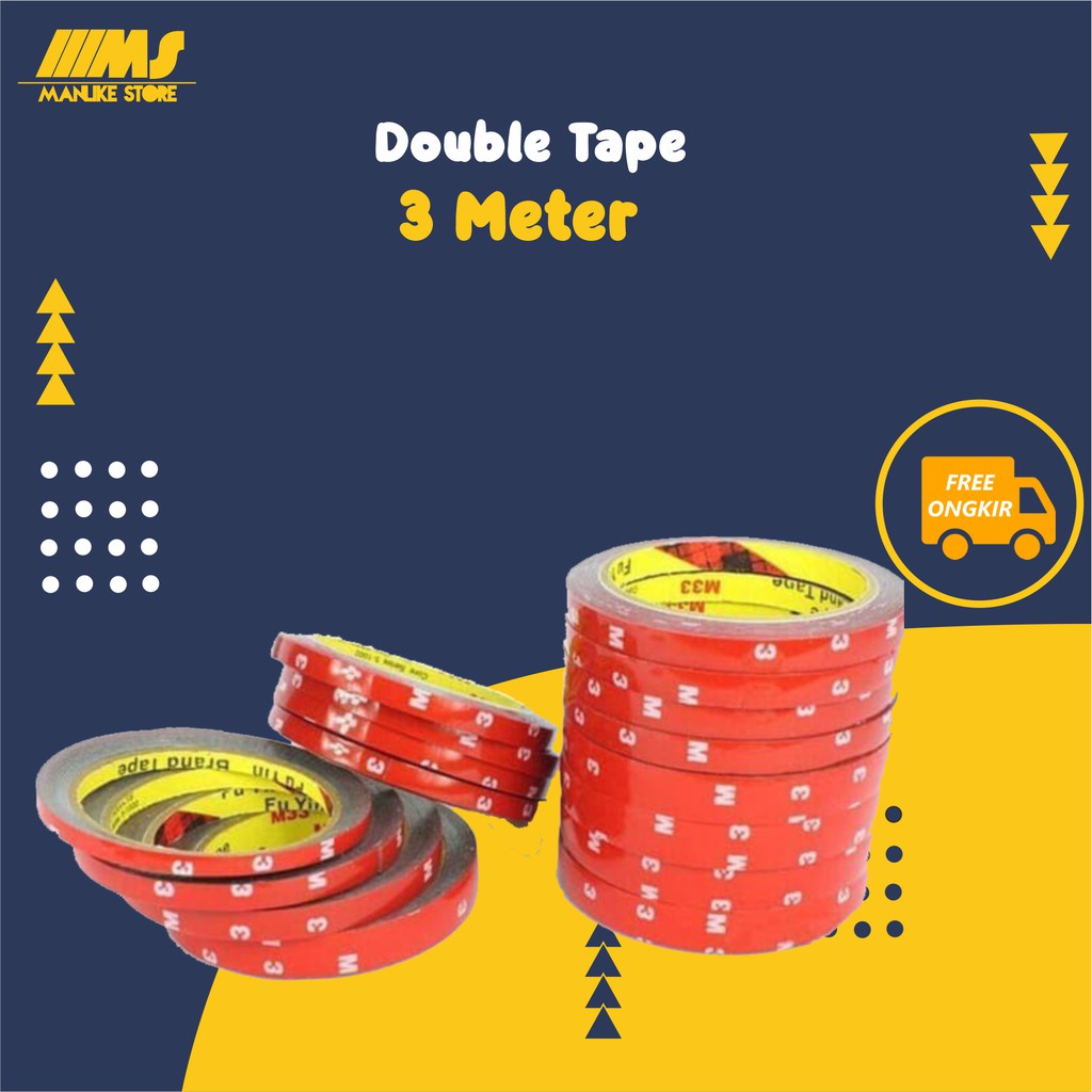 

Double Tape 3M 1CM 10MM Busa Perekat 3M Foam Dobel Tape Dobel Tip