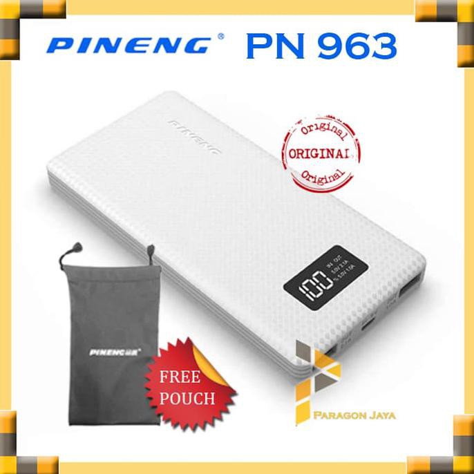 harga promo !!!Barang bagus!!! Powerbank Pineng / Pineng Powerbank PN-963 10000 mAh Putih ORIGINAL