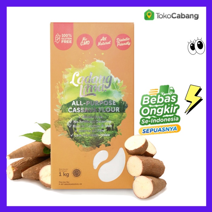 

PROMO [COD] Ladang lima gluten free cassava / tepung singkong / Mocav / mocaf 1kg