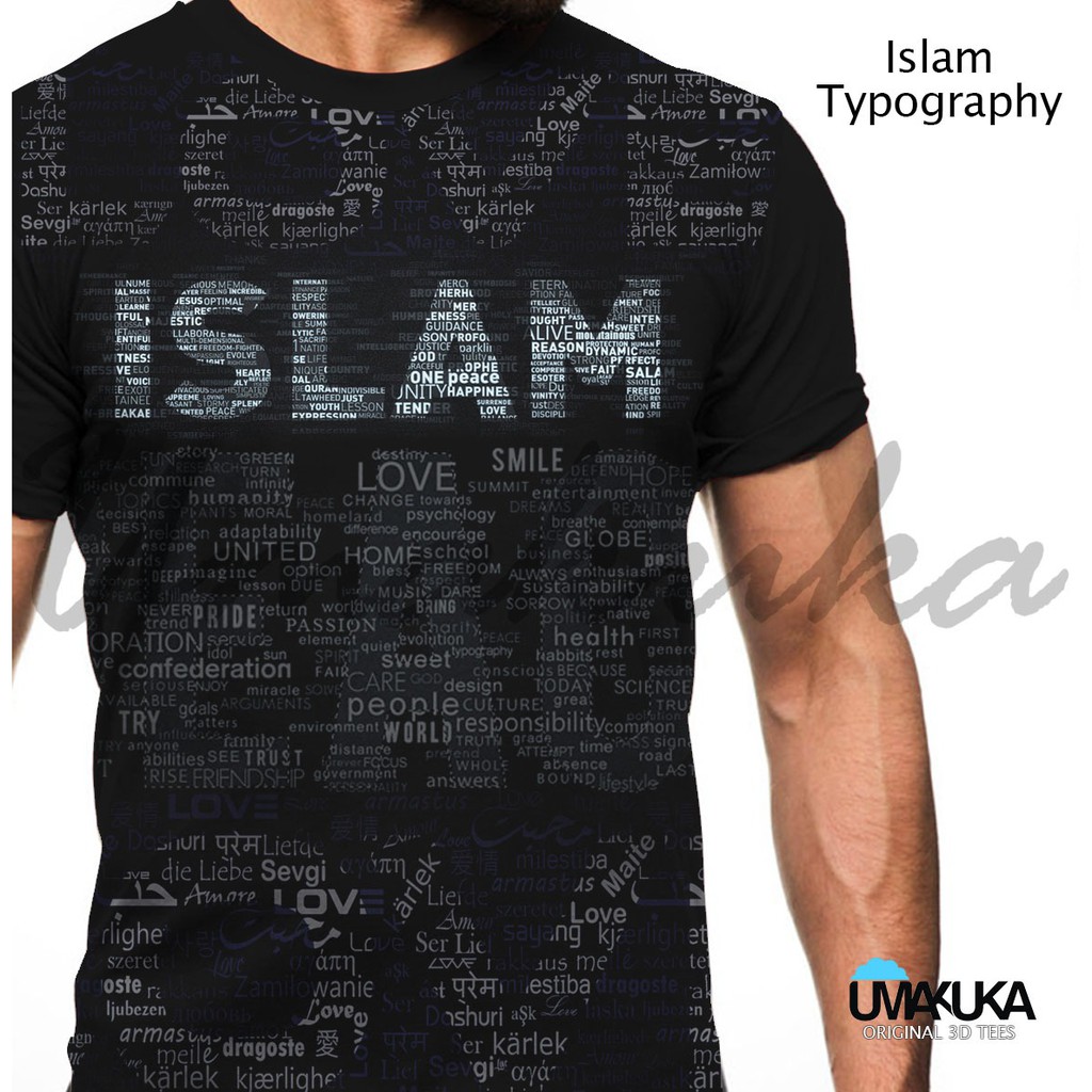 tshirt kaos islami dakwah palestina baju 3d umakuka keren original terbaru & murah