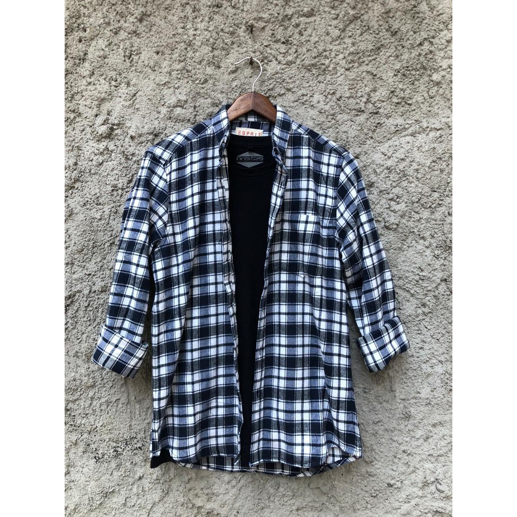 Kemeja Flanel Casual Pria Bahan Premium  Merk Esprit #fl.esprit.24