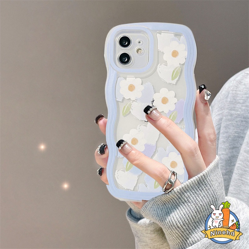 Soft Case TPU Transparan Motif Bunga Aster Untuk iPhone 13 12 11 Pro Max X Xr Xs Max SE 8 7 6 6s Plus