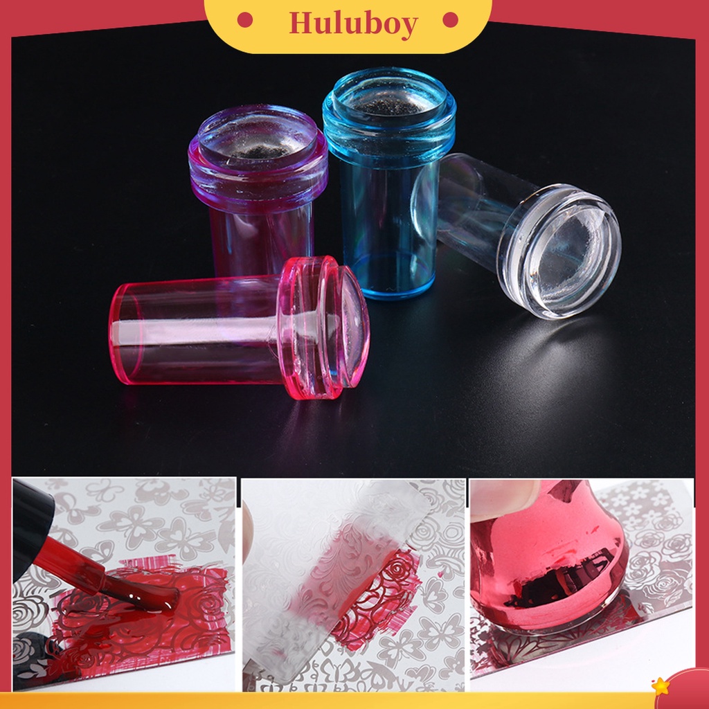 Huluboy Huluboy♡ Alat Stamper Segel Portabel Dapat Digunakan Kembali Untuk Nail Art