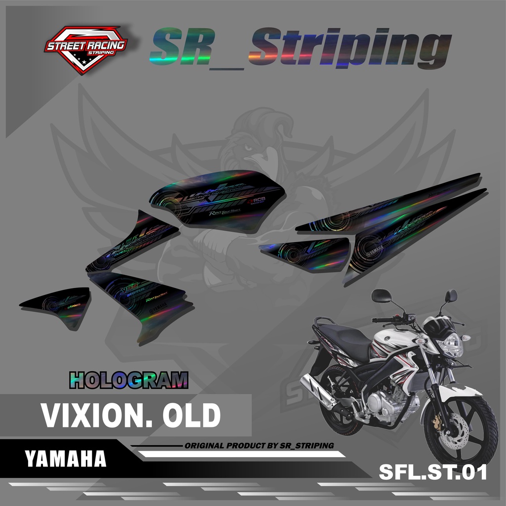STIKER STRIPING ( HOLOGRAM ) VIXION OLD/LAMA - STIKER VARISI VIXION LAMA Sudah Terpotong KEREN SR.01