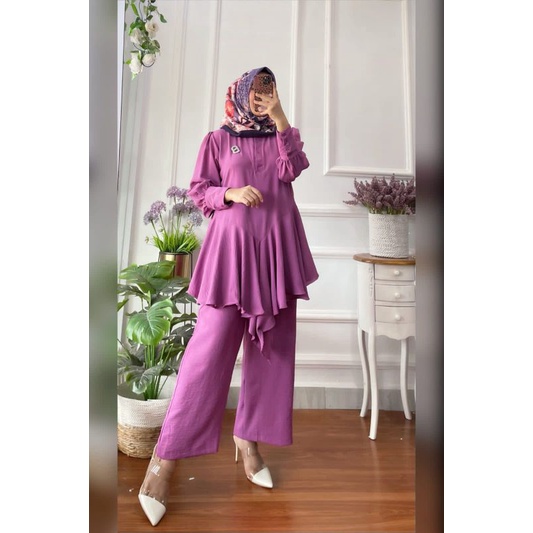 Set amola || pakaian wanita || set celana || terbaru best seller banget