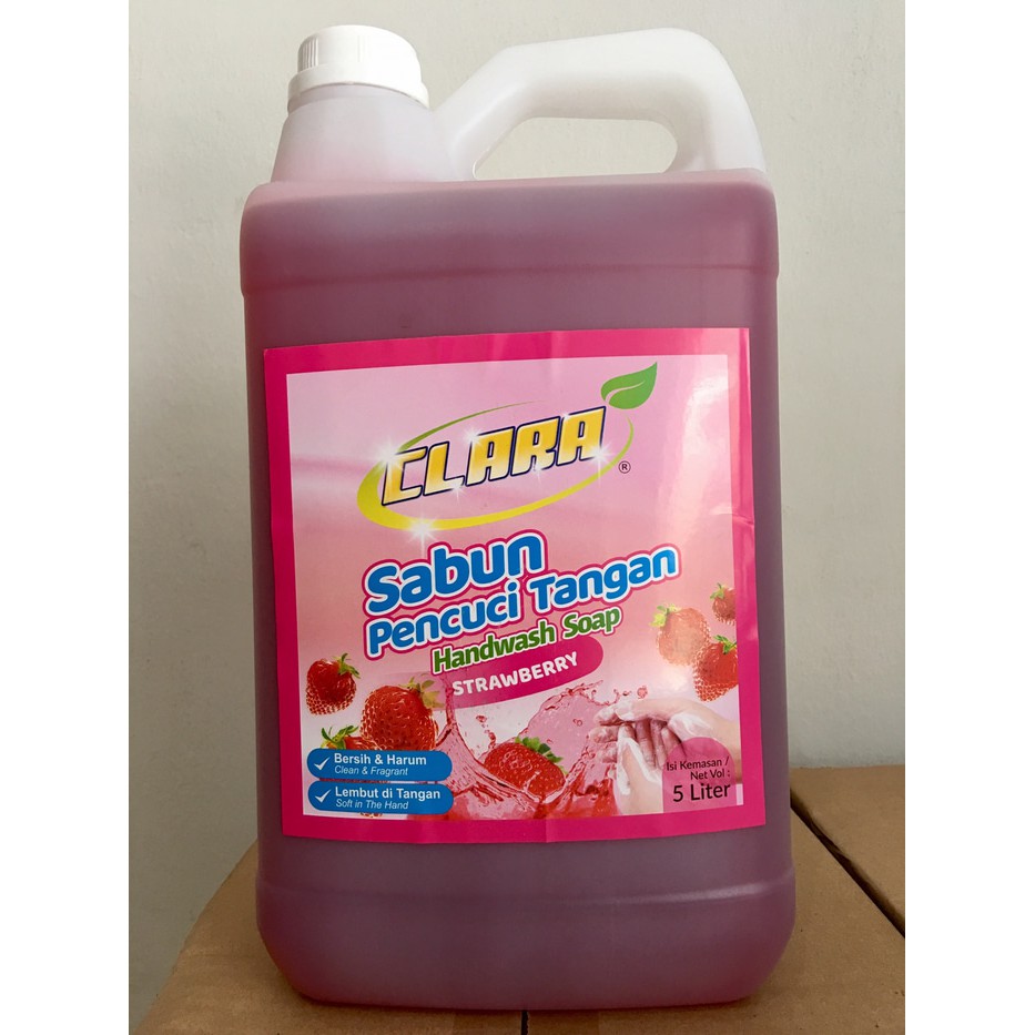CLARA Sabun cuci tangan strawberry kemasan 5 Liter TERBAIK