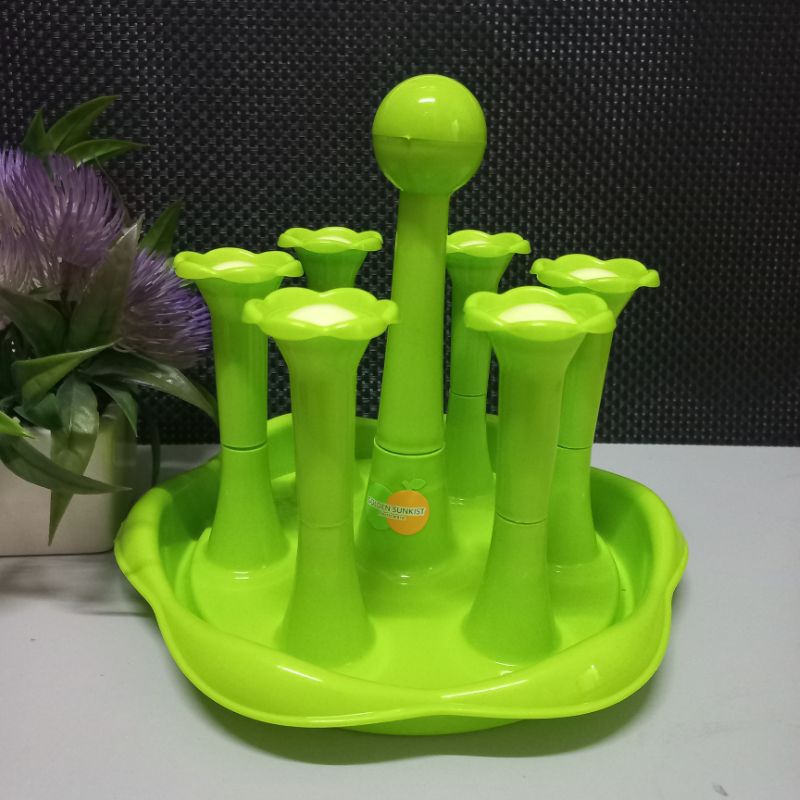 Tempat Gelas Plastik/Stand Glass/TG6-1037 Hijau