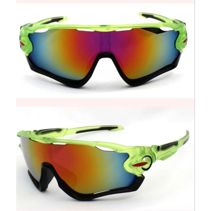 Kacamata Sepeda Gowes Kacamata Outdoor Kaca Mata Gaya Frame Hijau Hitam 9270