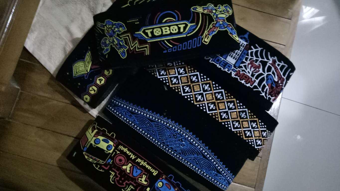 Songkok Batik Kolosebo - Peci Sablon Motif Biru Emas Silver Kopiah Kopyah Kopeah Ac Anak Dewasa
