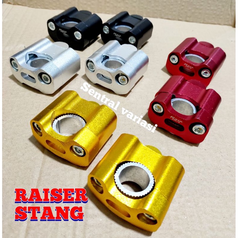 RAISER STANG CNC UNIVERSAL PENINGGI STANG FATBAR MOTOR RAISER STANG CNC UNIVERSAL VIXION KLX CB150R 