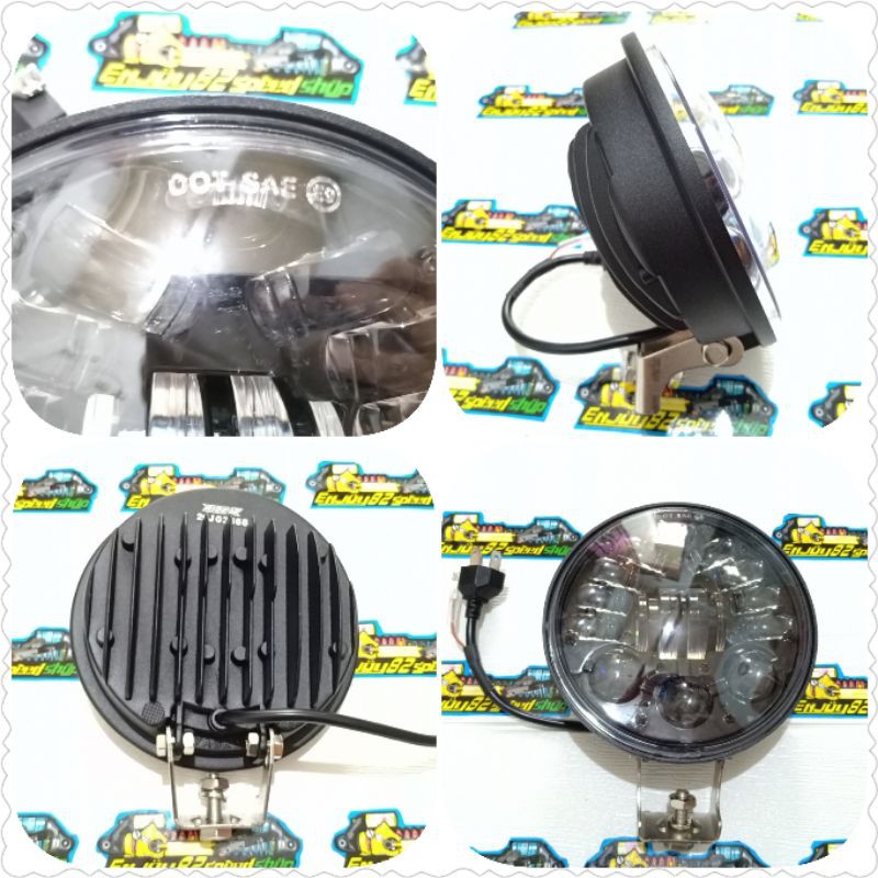 Lampu Depan Led Daymaker 5,75 inch 16 Mata Plus Breket Universal