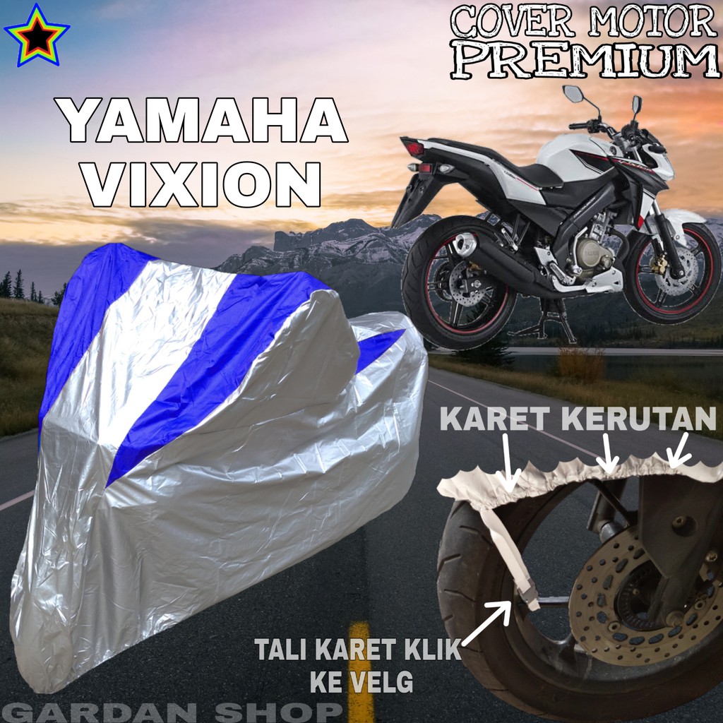 Sarung Motor YAMAHA VIXION Silver BIRU Body Cover Yamaha PREMIUM