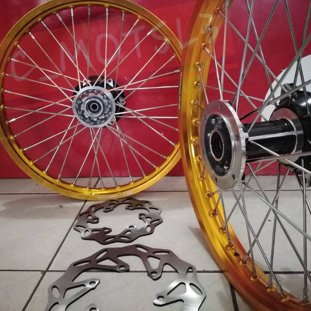 Velg tdr tromol klx 150 bf d tracker ring 17 - Paket Velg klx 150 d tracker ring 17 plus cakram