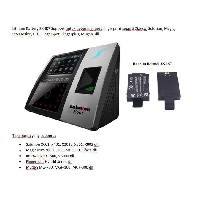 Solution X601 Finger Print Mesin Absensi