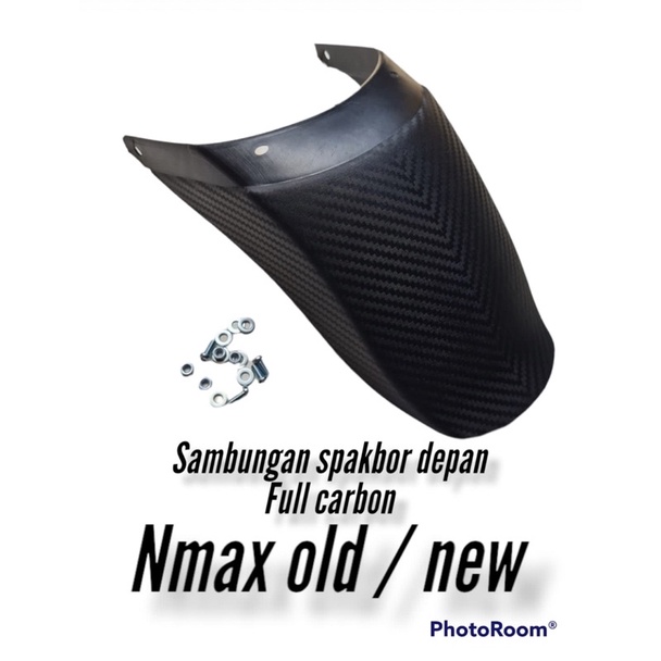 sambungan spakboard spakbor depan nmax old nmax new  KARBON ukuran  besar bisa untuk yang sudah ganti ukuran ban