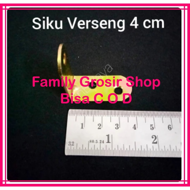 Plat Siku L Besi 4x4 cm / Siku Rak Verseng 4x4