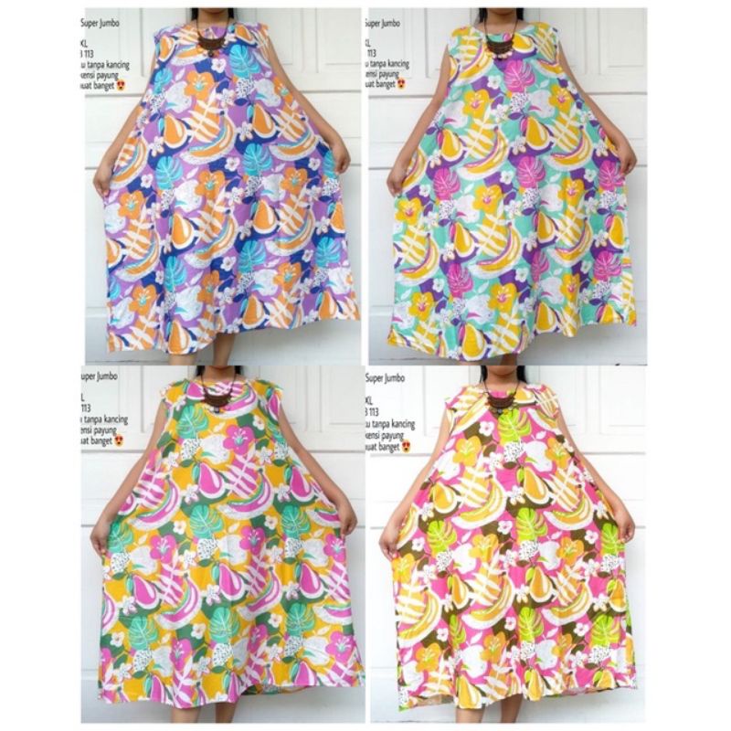 PROMO!! Daster Payung Yukensi Jumbo LD 140 BISA PILIH MOTIF/ Daster Yukensi Super Jumbo/ Daster XXXL-3