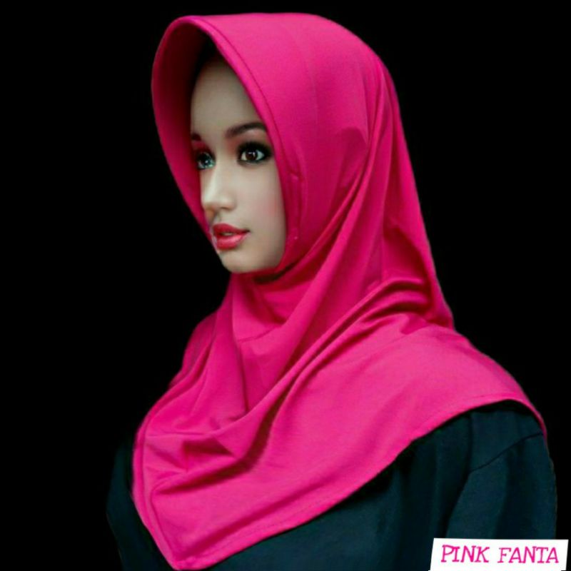 Hijab Instan Sport Warna Pink Fanta / Hijab Olahraga