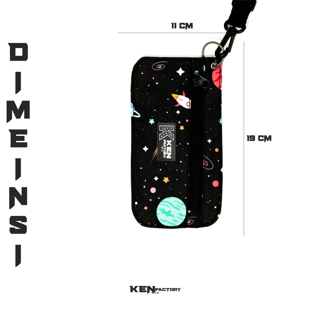 Dompet HP ID Card Holder/Gantungan Leher Wanita Pria Motif/Hanging Phone Wallet Premium - KENFACTORY