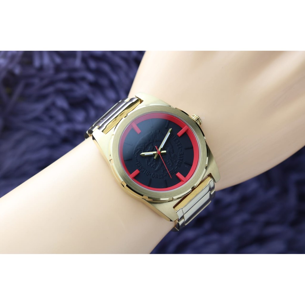 Jam Tangan Pria Wanita Analog Diesel Premium Tali Rantai