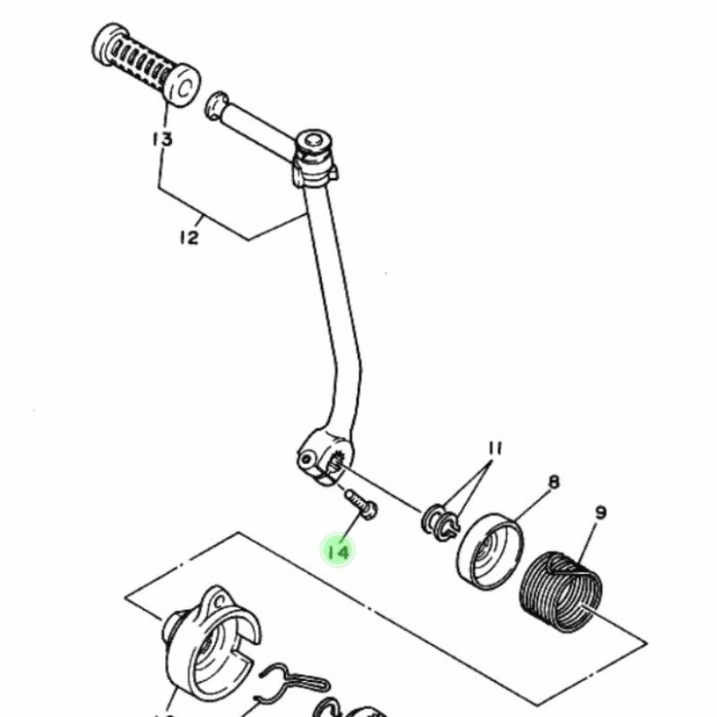 BAUT AS ENGKOL F1ZR ORI YGP FIZR FIZ F1Z R SELA SELAH SELAHAN SELAAN KICK STARTER STATER