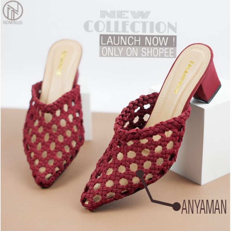 FLASH SALE 7.7 Heels anyaman vintage REALPIC SP 05