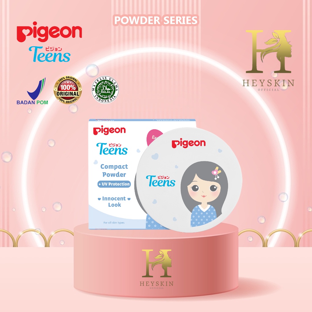 ❤Heyskin❤ Pigeon Teens Make Up Series 100% Original &amp; BPOM | Compact Powder + UV Protection 14Gr