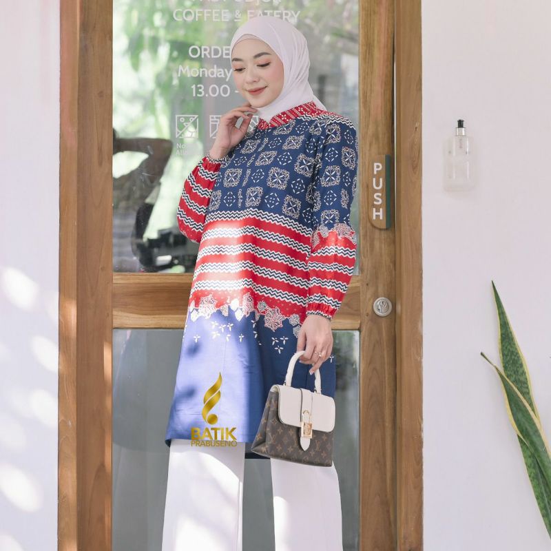 TUNIK MOTIF SARAH/BATIK WANITA/TUNIK BATIK/BATIK PRABUSENO/TUNIK BATIK WANITA/BATIK WANITA PREMIUM