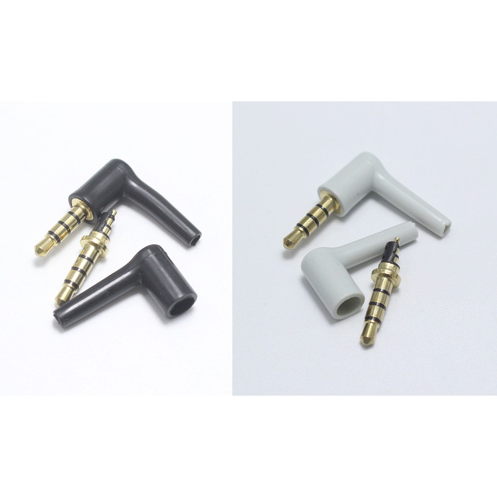 New and Original Quality 3.5mm 4 Pole Pole Stereo Headset Gold Angle Head Audio Plugs Jack connector