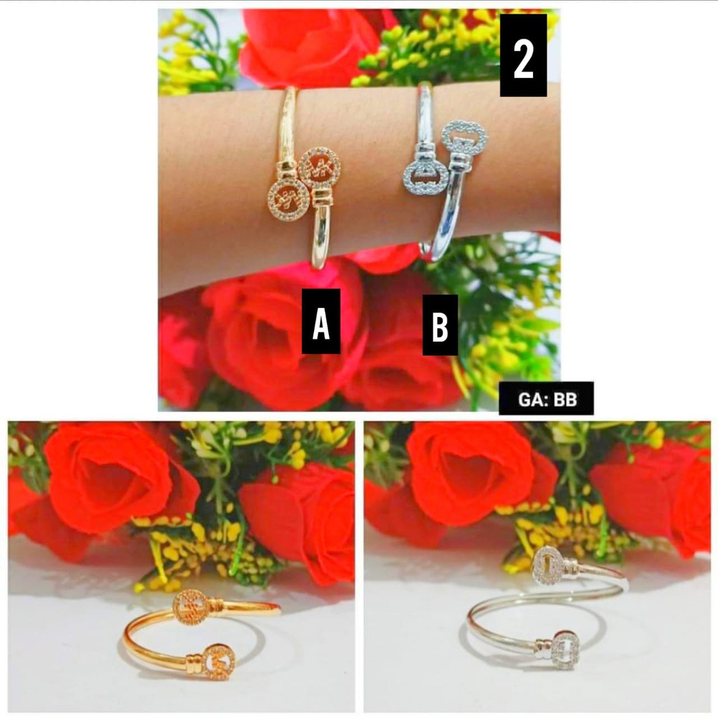 Gelang anak banggel permata mewah gold silver (COD)